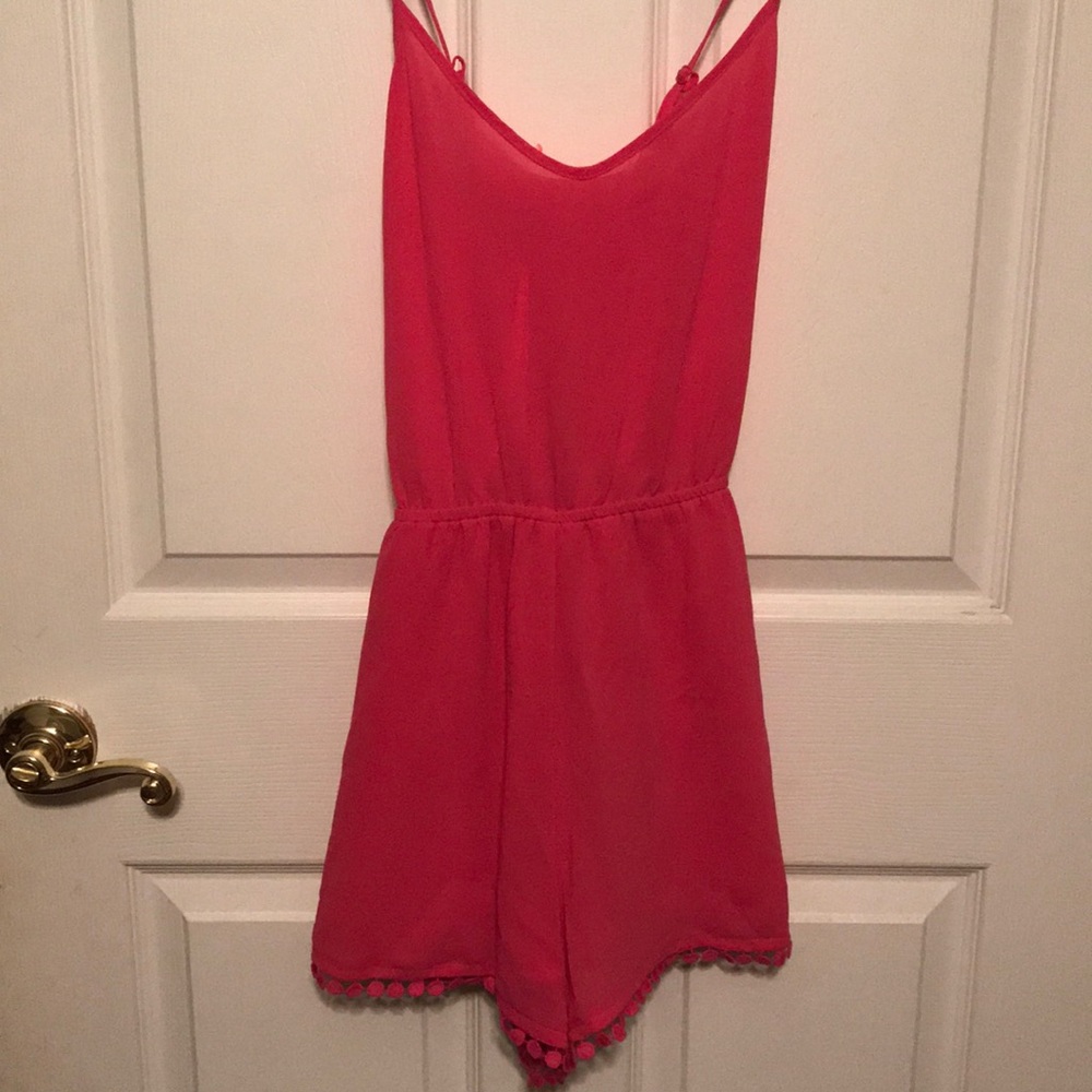 Zinga Hot Pink Racer Back Romper